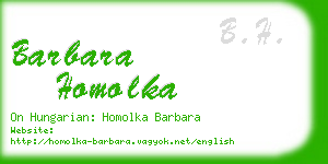 barbara homolka business card